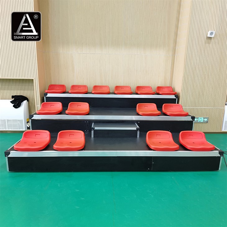 Indoor Gym Electric Telescopic Bleachers Seating Portable Retractable Seating System